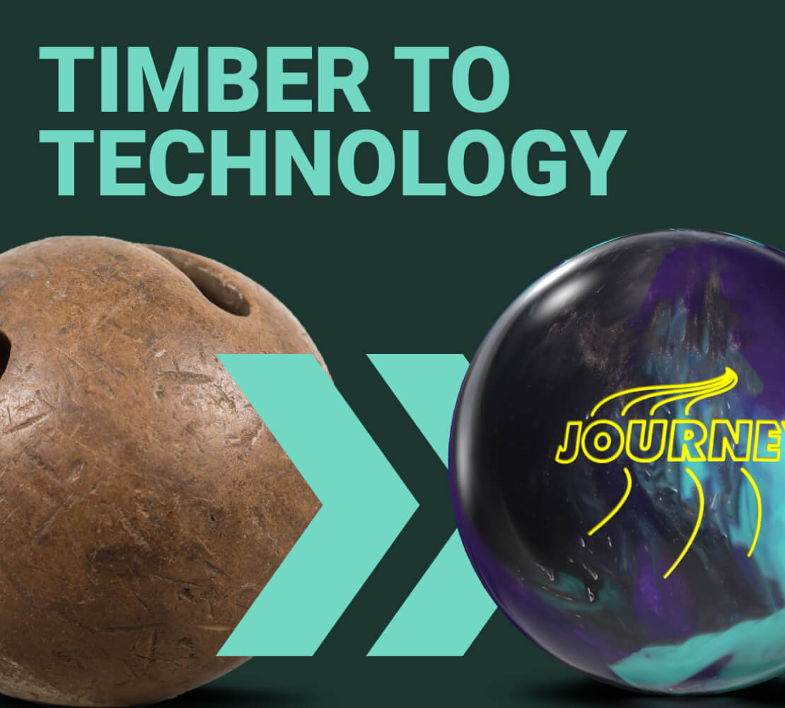 Discover how bowling balls have evolved over time from wood to reactive resins